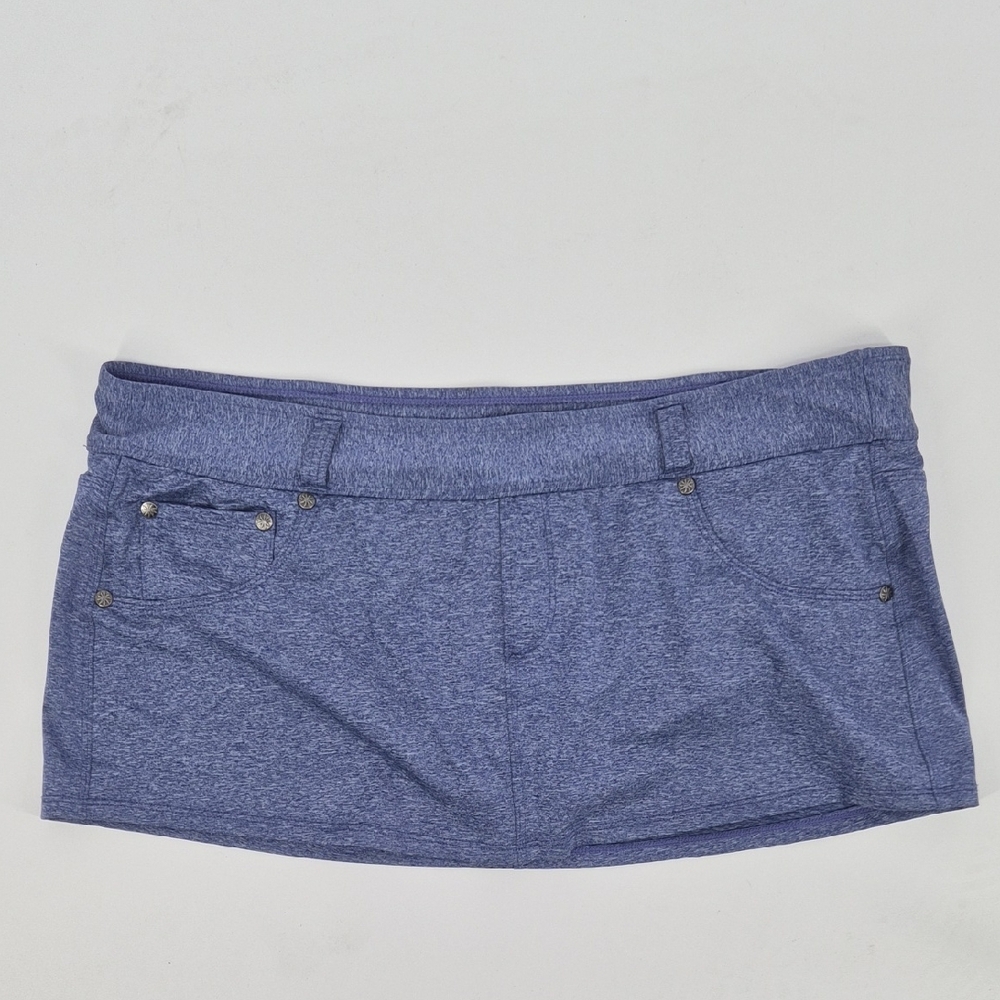 Athleta Y2K Micro Mini Skort Tennis Athletic Low Rise Blue/purple Size‎ L